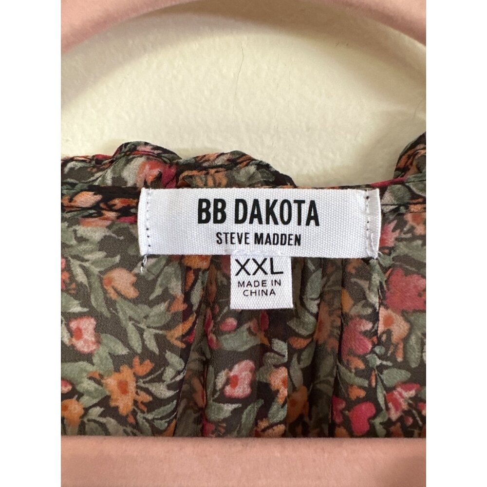 NWT BB Dakota by Steve Madden Ditsy Floral Boho Dress size XXL Sheer Cottage - Picture 5 of 8